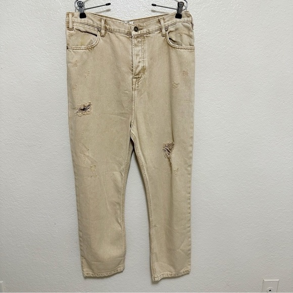 New Free People We the free Wren Boyfriend Jeans khaki size 29 - Picture 11 of 15